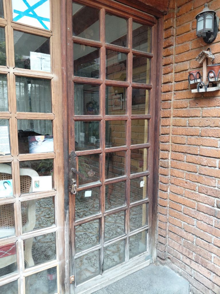 Cancelería de madera antes